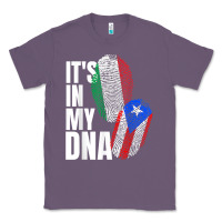 Lavender Italian And Puerto Rican DNA Mix Flag Heritage Gift Classic Tee - minhPixels