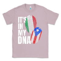 Lilac Italian And Puerto Rican DNA Mix Flag Heritage Gift Classic Tee - minhPixels