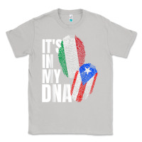 Moon Dust Italian And Puerto Rican DNA Mix Flag Heritage Gift Classic Tee - minhPixels