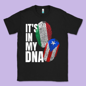 Italian And Puerto Rican Dna Mix Flag Heritage Gift Classic Tee Designed By Minhpixels