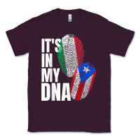 Plum Italian And Puerto Rican DNA Mix Flag Heritage Gift Classic Tee - minhPixels