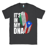 Smoke Italian And Puerto Rican DNA Mix Flag Heritage Gift Classic Tee - minhPixels