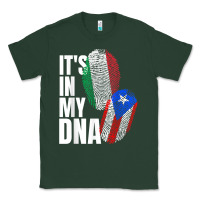 Sports Green Italian And Puerto Rican DNA Mix Flag Heritage Gift Classic Tee - minhPixels
