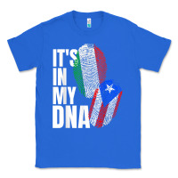 True Royal Italian And Puerto Rican DNA Mix Flag Heritage Gift Classic Tee - minhPixels