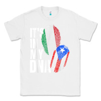 White Italian And Puerto Rican DNA Mix Flag Heritage Gift Classic Tee - minhPixels