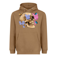 Toasted Coconut skull flora butterfly Heavyweight Hoodie - Artiststas