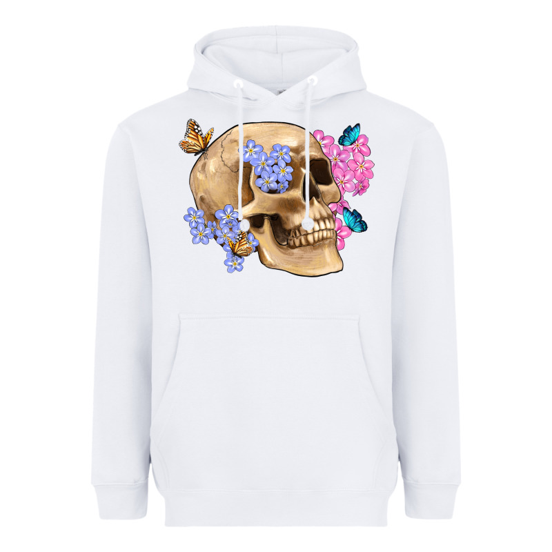 Skull Flora Butterfly Heavyweight Hoodie by Artiststas | Teevron