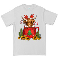 Dove Grey hot coco christmas highland cow Premium Tee - Jasminsmagicworld