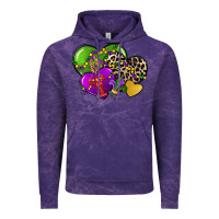 Cloud Purple mardi gras hearts cg (1) Vintage Hoodie - CowGirlArtShop