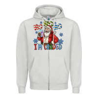 Dove Grey ho ho ho im loaded Zipper Hoodie - CowhideDigitalArt