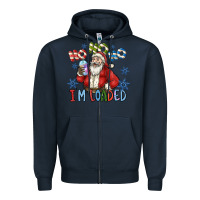 Navy ho ho ho im loaded Zipper Hoodie - CowhideDigitalArt