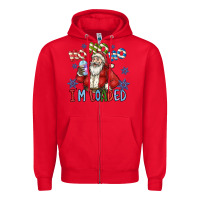 Red ho ho ho im loaded Zipper Hoodie - CowhideDigitalArt