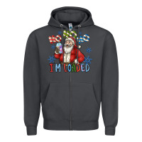 Smoke ho ho ho im loaded Zipper Hoodie - CowhideDigitalArt
