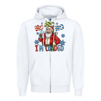White ho ho ho im loaded Zipper Hoodie - CowhideDigitalArt