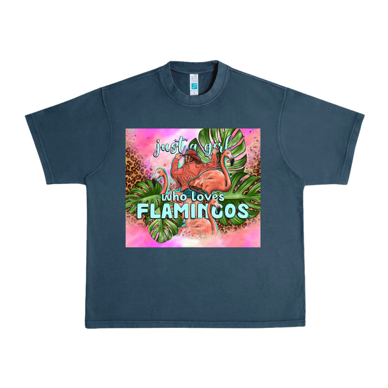 Just A Girl Who Loves Flamingo Urban Heavy Tee by TumblerDesignByShophia | Teevron