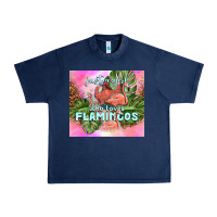 Navy just a girl who loves flamingo Urban Heavy Tee - TumblerDesignByShophia
