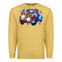 Antique Gold american flag gnomes truck sunflowers star leopard Premium Sweatshirt - Artiststas