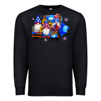Black american flag gnomes truck sunflowers star leopard Premium Sweatshirt - Artiststas
