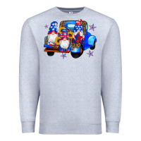 Heather Grey american flag gnomes truck sunflowers star leopard Premium Sweatshirt - Artiststas