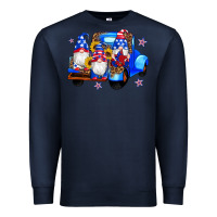 Navy american flag gnomes truck sunflowers star leopard Premium Sweatshirt - Artiststas