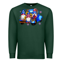 Sports Green american flag gnomes truck sunflowers star leopard Premium Sweatshirt - Artiststas