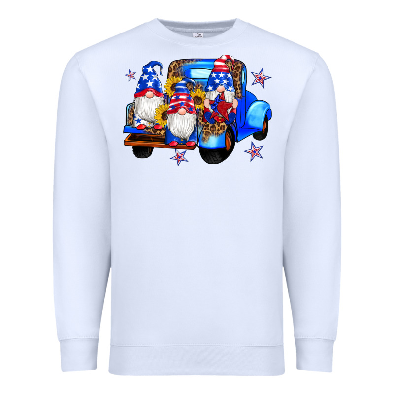 American Flag Gnomes Truck Sunflowers Star Leopard Premium Sweatshirt by Artiststas | Teevron