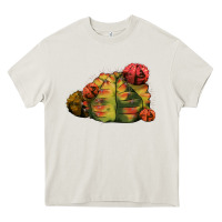 Cream Gymnocalycium Variegated Cactus Heavy Core Tee - LillyAllenDesigns