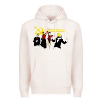 Pale Pink the communist party Premium Hoodie - minhPixels