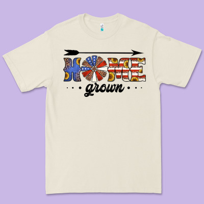 Home Grown American Flag Windmill Premium Tee Designed By Jasminsmagicworld