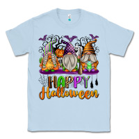 Dusty Blue Happy Halloween Gnomes Classic Tee - texasbilliewilder