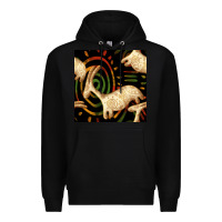 Black african ethnic animal seamless pattern Premium Hoodie - BundleAndBundleShop