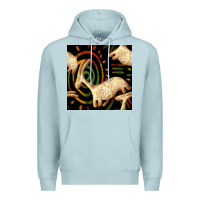 Blue Mist african ethnic animal seamless pattern Premium Hoodie - BundleAndBundleShop