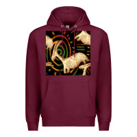 Burgundy african ethnic animal seamless pattern Premium Hoodie - BundleAndBundleShop