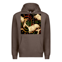 Coffee african ethnic animal seamless pattern Premium Hoodie - BundleAndBundleShop