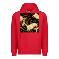 Red african ethnic animal seamless pattern Premium Hoodie - BundleAndBundleShop