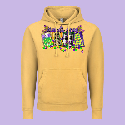 Mardi Gras Mama Vintage Hoodie Designed By Cowgirlartshop