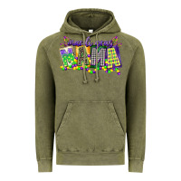 Vintage Olive mardi gras mama Vintage Hoodie - CowGirlArtShop