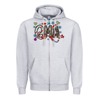 Heather Grey christmas nurse qma Zipper Hoodie - CowhideDigitalArt