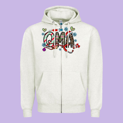 Christmas Nurse Qma Zipper Hoodie Designed By Cowhidedigitalart