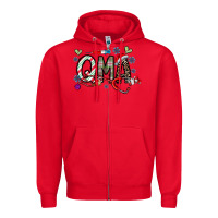 Red christmas nurse qma Zipper Hoodie - CowhideDigitalArt