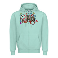 Seafoam christmas nurse qma Zipper Hoodie - CowhideDigitalArt