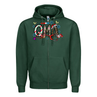 Sports Green christmas nurse qma Zipper Hoodie - CowhideDigitalArt
