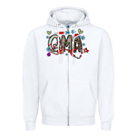 White christmas nurse qma Zipper Hoodie - CowhideDigitalArt