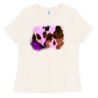 Bone Purple Western Wood Cowhide Frame Ladies Tee - Bettercallsaul