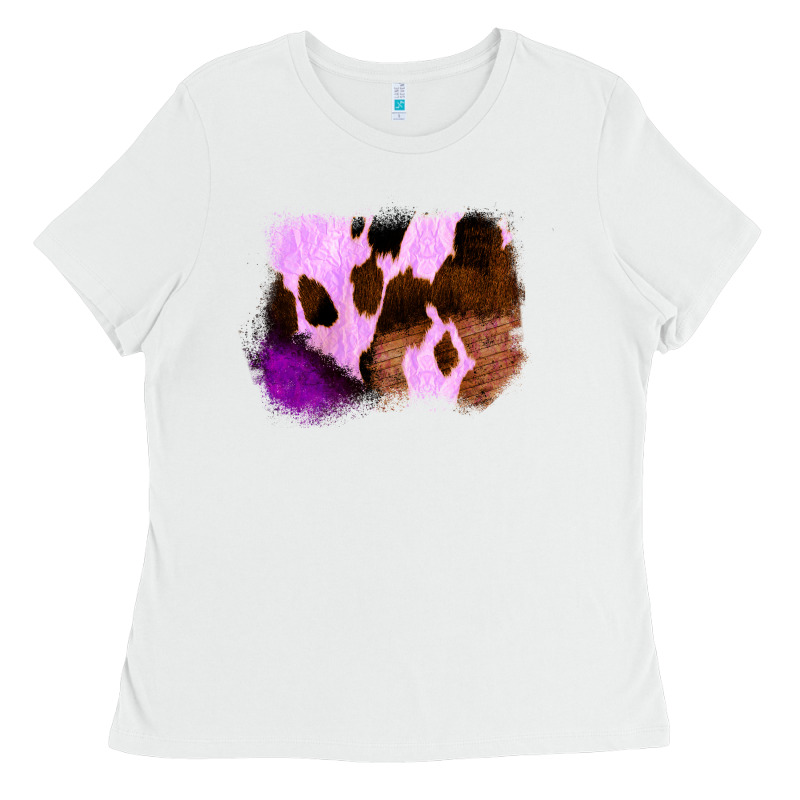 Purple Western Wood Cowhide Frame Ladies Tee by Bettercallsaul | Teevron