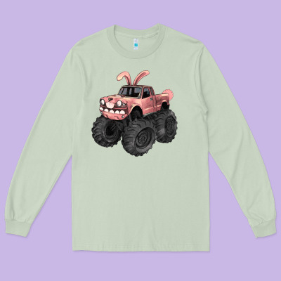 Easter Monster Truck Easter Day Long Sleeve Tee Designed By Howdyjamesfarm