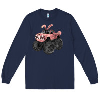 Navy Easter monster truck Easter Day Long Sleeve Tee - HowdyJamesFarm