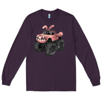 Plum Easter monster truck Easter Day Long Sleeve Tee - HowdyJamesFarm