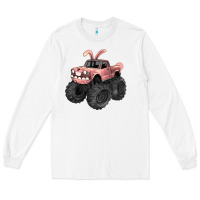 White Easter monster truck Easter Day Long Sleeve Tee - HowdyJamesFarm