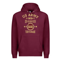 Burgundy US Army Combat Engineer Combat Engineer Veteran Gift Premium Hoodie - minhPixels